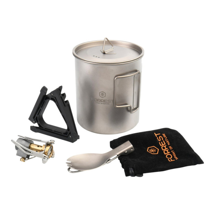 Казанок із пальником Forrest Camper Titanium Mug Kit 750мл