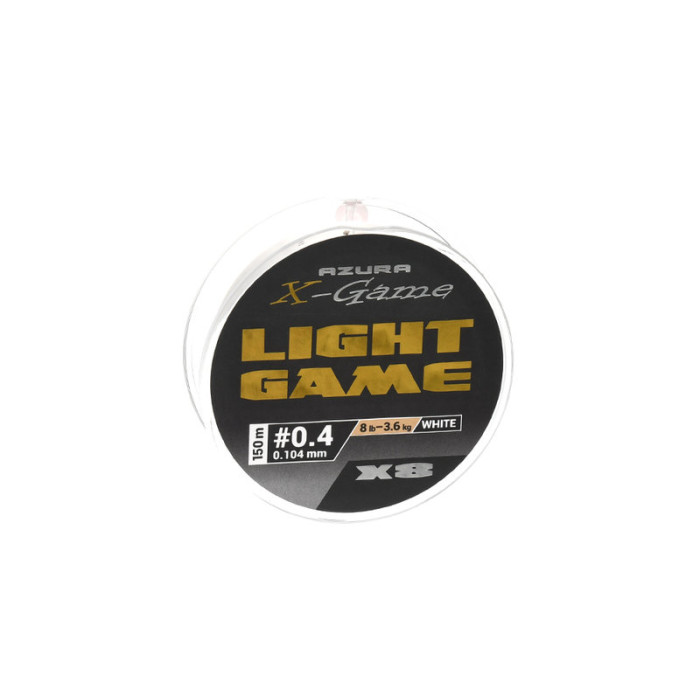 Шнур Azura X-Game Light Game X8 PE White 150м #0.4 0.104мм