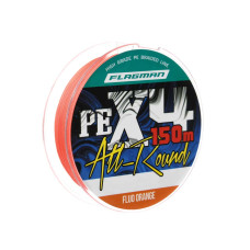 Шнур Flagman All-Round PE X-4 150м 0.10мм Fluo Orange