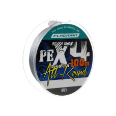 Шнур Flagman All-Round PE X-4 100м 0.19мм Grey
