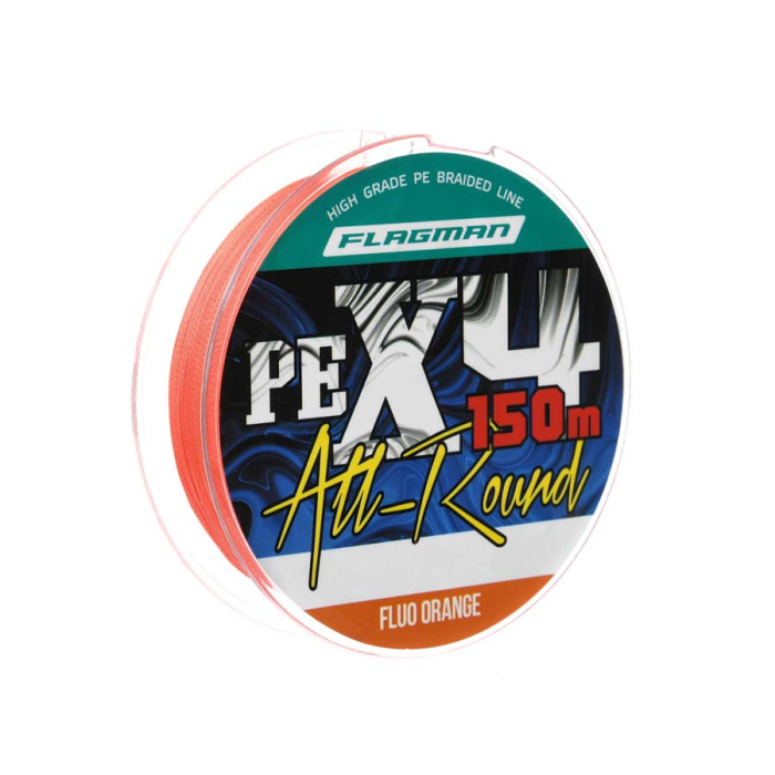 Шнур Flagman All-Round PE X-4 150м 0.19мм Fluo Orange