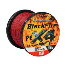 Шнур Flagman BlackFire Cat Fish PE X4 Red 600м 0.45мм