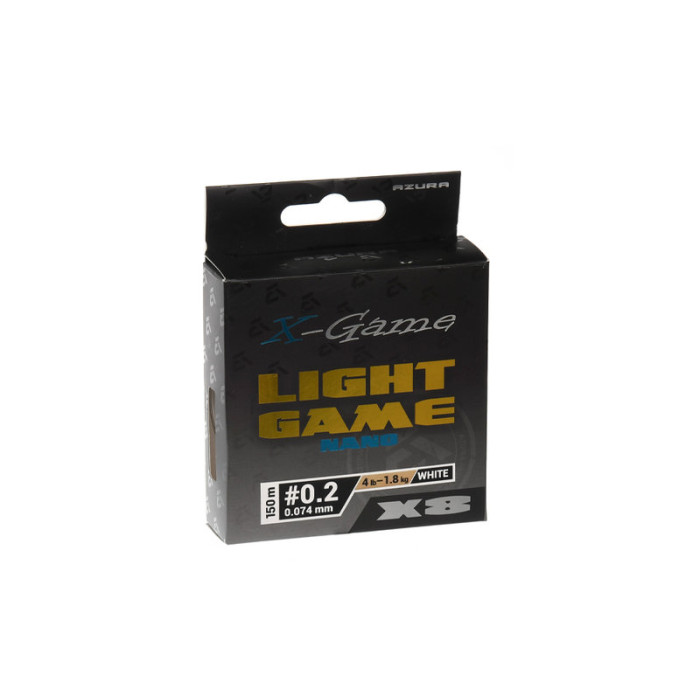 Шнур Azura X-Game Light Game Nano X8 PE White 150м #0.2-0.074мм