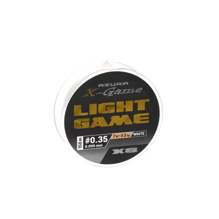 Шнур Azura X-Game Light Game X8 PE White 150м #0.35 0.099мм
