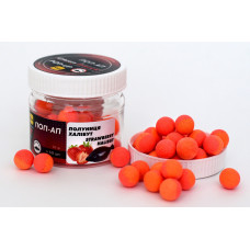 Плаваючий Бойл, поп ап для риболовлі, поп ап Полуниця-Халибут (Strawberry-Halibut) 10мм Carp Drive