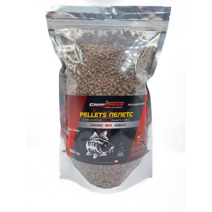 Пелетс мікс, Pellets, пелетс Amino (Аміно) Carp Drive Mix 4,5-8 мм 900гр