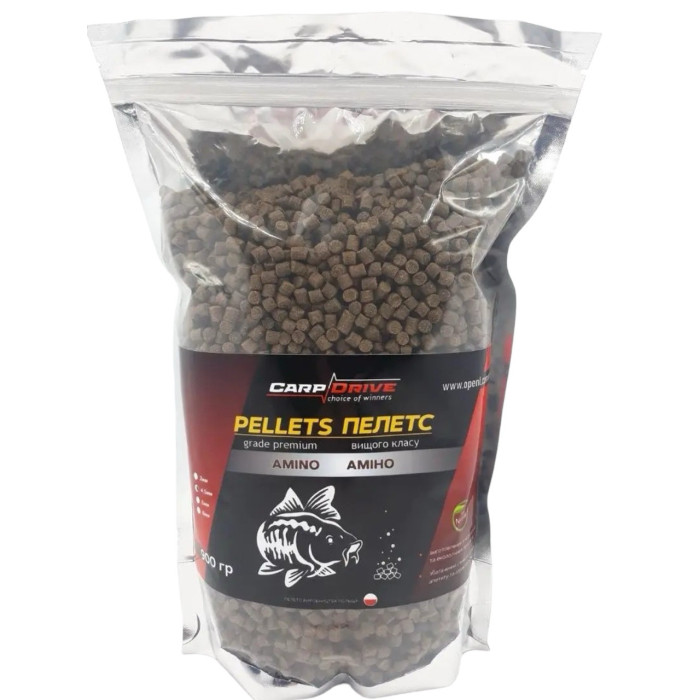 Pellets, пелети короповий, пелети Amino (Аміно) Carp Drive 4.5 мм 900гр