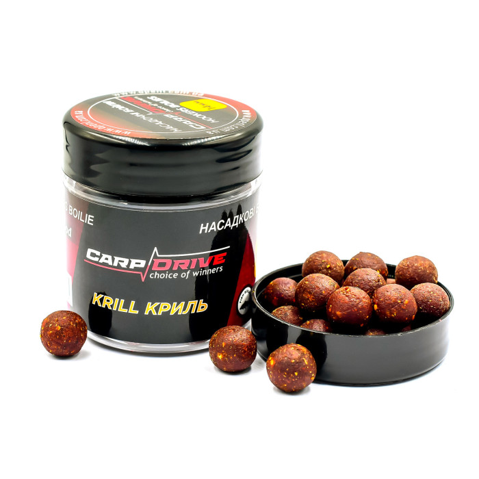 Насадкові бойли 14 мм, варені бойли, бойли Криль (Krill) 14 мм 100 г Carp Drive