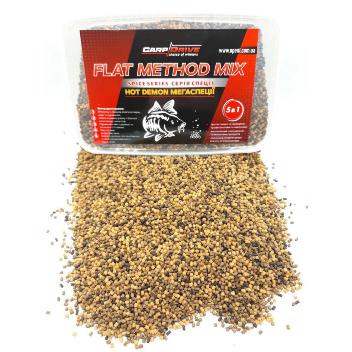 Методний пелетс,  метод мікс Hot Demon (Мегаспеции ) Carp Drive 3 в 1
