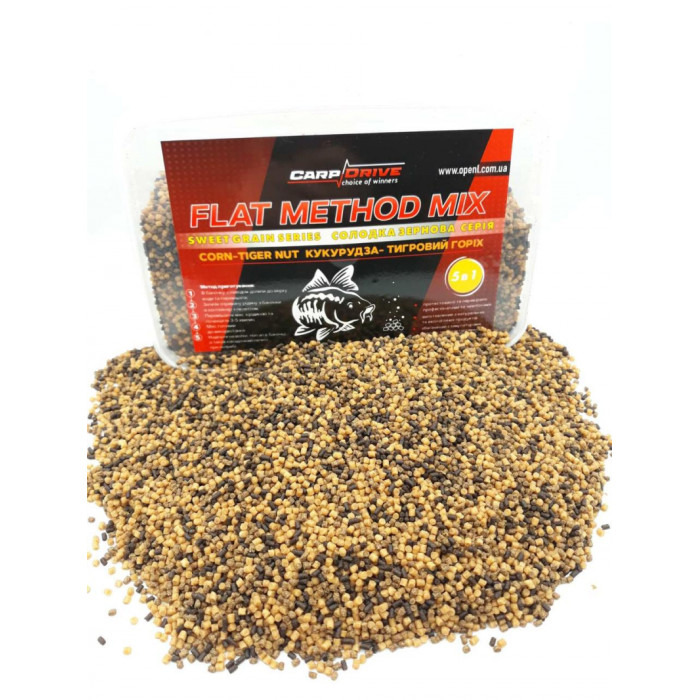 Методний пелетс,  метод мікс Кукурудза-Тигровий горіх (Corn-Tiger Nut) Carp Drive 3 в 1