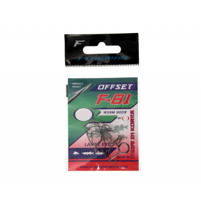 Гачки Flagman F-81 Offset Hook №4