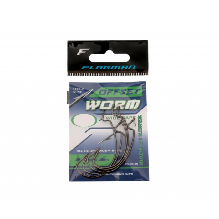 Гачок Flagman Worm Offset №6/0