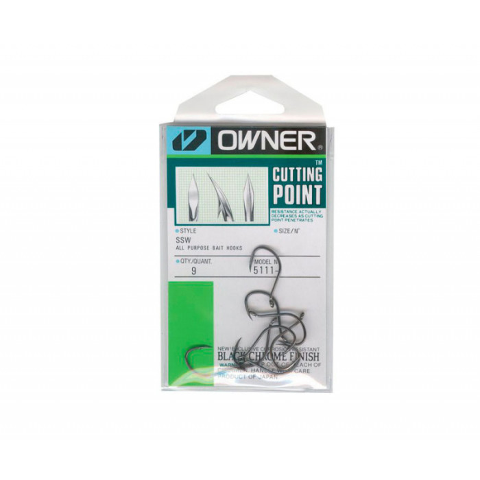 Гачки Owner Cut SSW 5111 Black Chrome №7/0