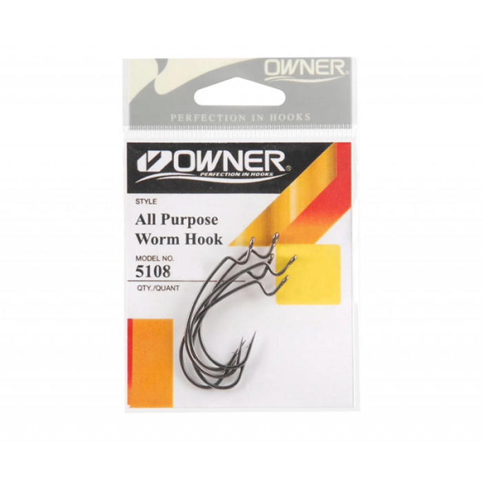 Гачки Owner Offset 5108 All Purpose Softbait Hook №4/0
