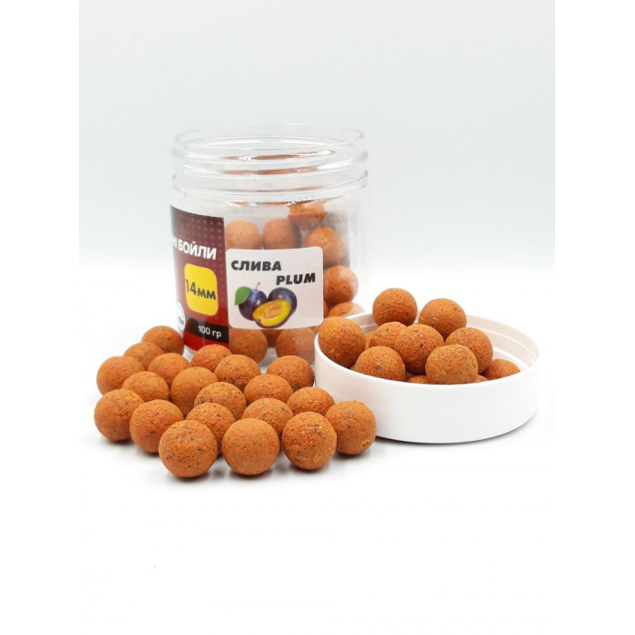 Насадкові бойли 14мм, бойли на коропа, бойли Слива (Plum) 14мм 100г. Carp Drive