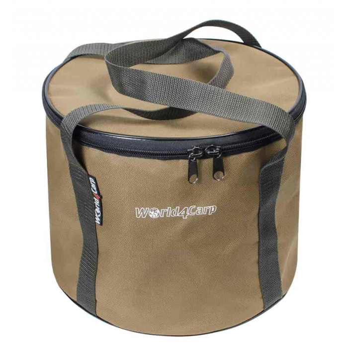 М'яке відро для підгодовування з кришкою World4Carp Soft Bucket Coyote 25 л