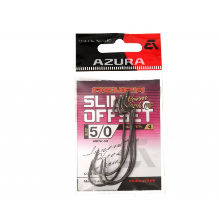 Гачки Azura Slim Offset Worm Hook №5/0