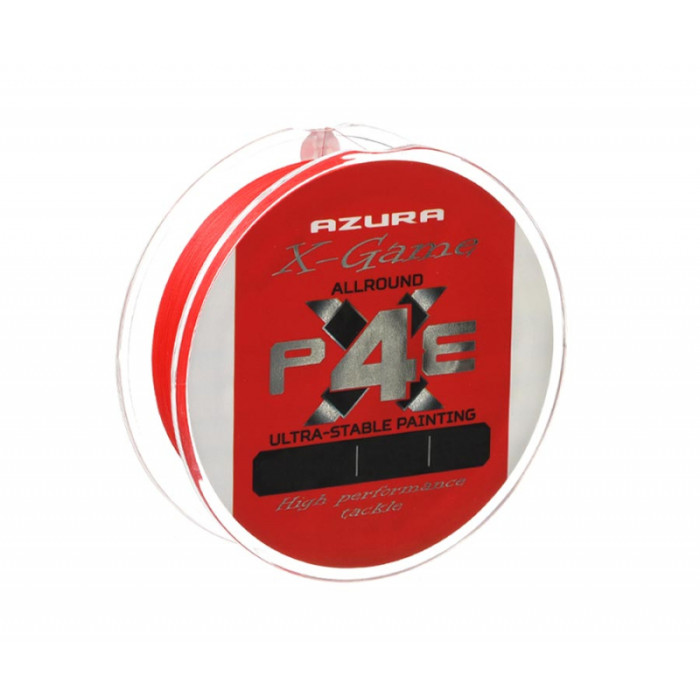 Шнур Azura X-Game PE X4 150м Fiery Red #0.8 0.148мм