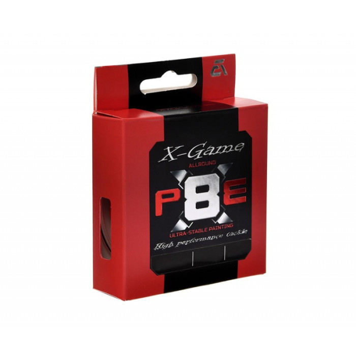 Шнур Azura X-Game PE X8 200м Fiery Red #1 0.165мм