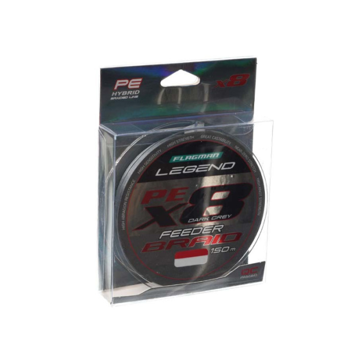 Шнур Flagman Legend Feeder Braid X8 Dark Grey 150м 0.16мм