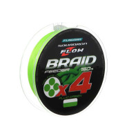 Шнур Flagman Squadron Flow Feeder Braid X4 Fluo Green 150м 0.14мм