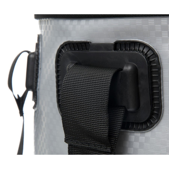 Вiдро для прикормки з кришкою Flagman EVA Gray Woven Bucket 30x18см