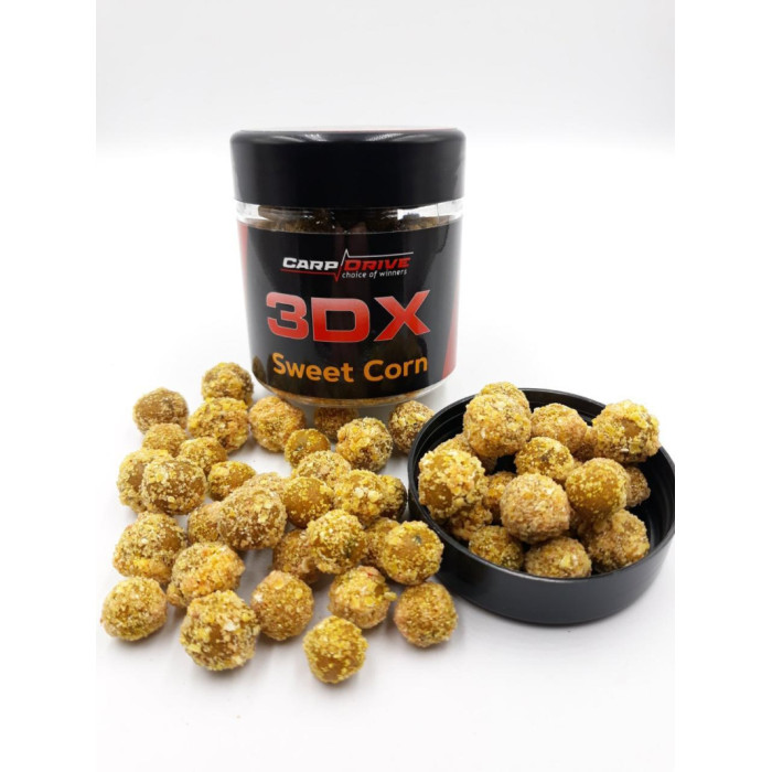 Насадкові бойли, бойли на коропа, бойли 3DX Солодка кукурудза (Sweet Corn) 12-14мм Carp Drive 100 гр.