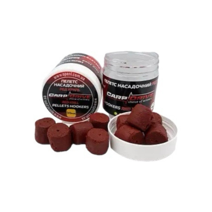 Пелети насадок Red (Kril) Premium Halibut (преміум класу) 20мм 100гр.