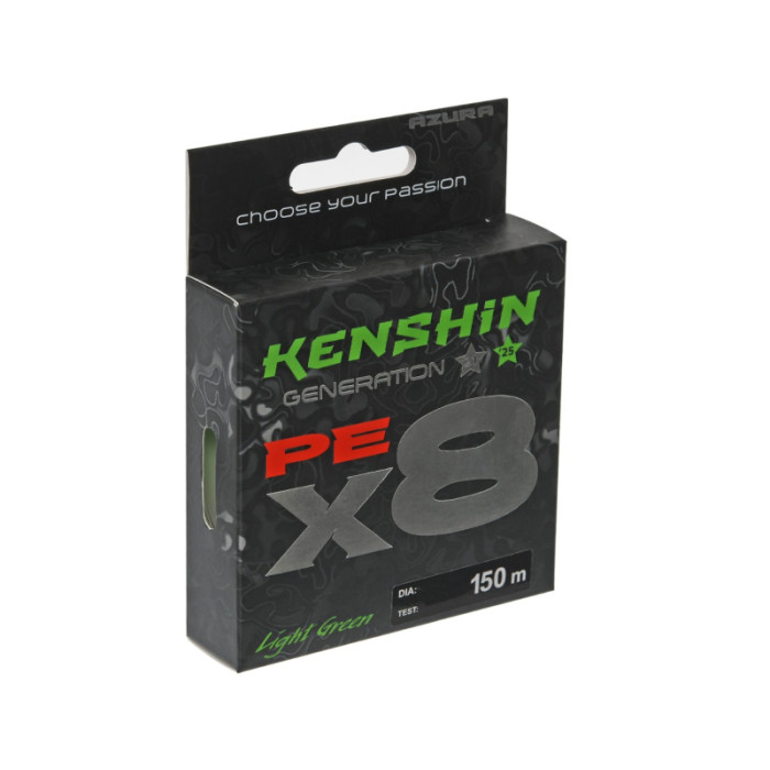 Шнур Azura '25 Kenshin X8 150м Light Green #0.6 0.128мм