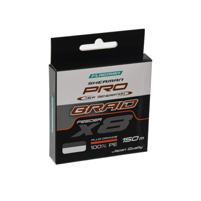 Шнур Flagman Sherman Pro NG Braid X8 Fluo Orange 150м 0.12мм