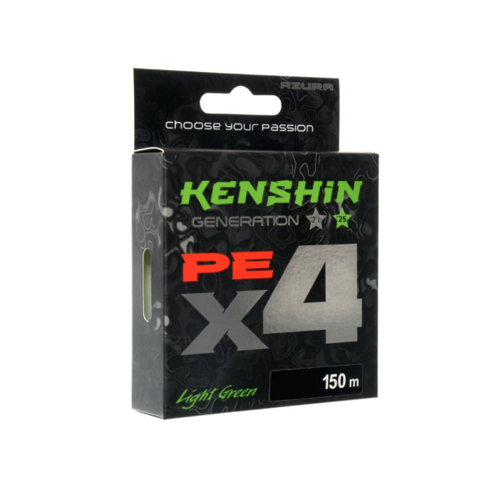 Шнур Azura '25 Kenshin X4 150м Light Green #0.8 0.148мм