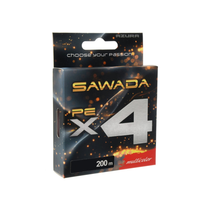 Шнур Azura '25 Sawada X4 Multicolor 200м #2 0.235мм