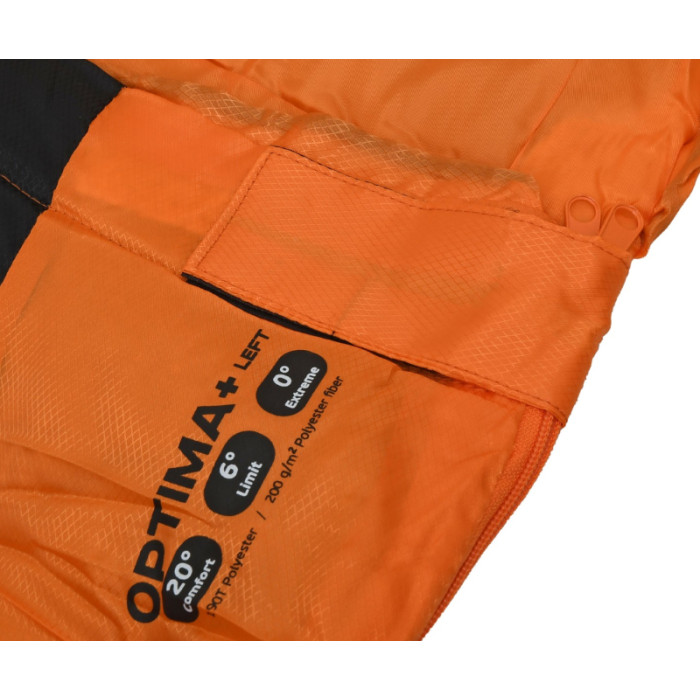 Спальний мішок Forrest Optima+ 20 °C Sleeping Bag Orange-Black Left