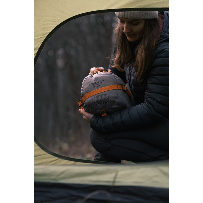 Спальний мішок Forrest Optima+ 20° C Sleeping Bag Orange-Black Right