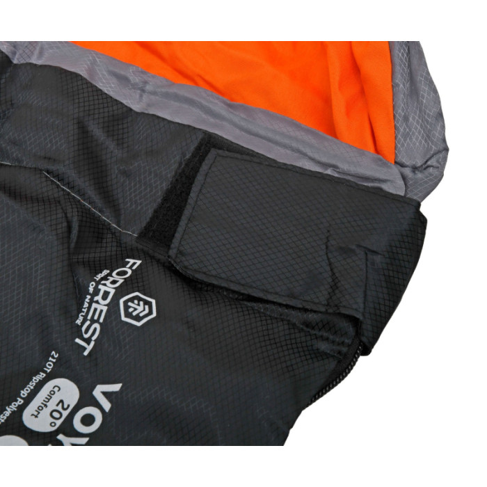 Спальний мішок Forrest Voyager 20°C Sleeping Bag Gray-Black Left