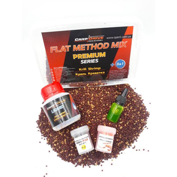 Методний пелетс, метод мікс Krill Shrimp (Криль Креветка) Premium  Carp Drive 5 в 1