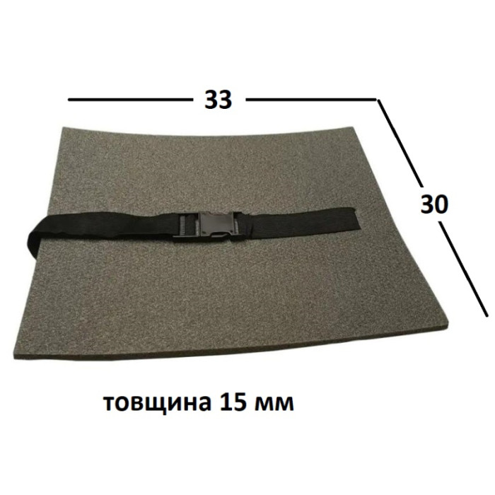 Туристическая сидушка (пенопопа) 33х30 Grey 15 мм (SK0005)