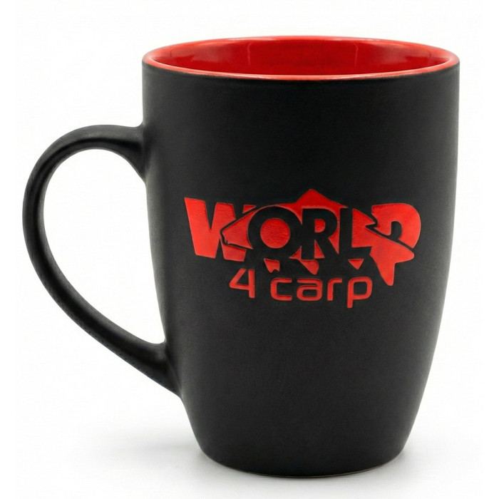 Чашка керамічна для риболовлі World4Carp Black&Red Mug 350 ml