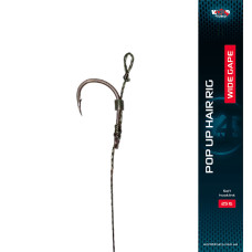 Готовий повідець W4C з волосом POP UP hair rig, гачок WIDE GAPE № 6