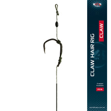 Готовий повідок в оплетці W4C з волосом CLAW Hair Rig, гачок CLAW № 8