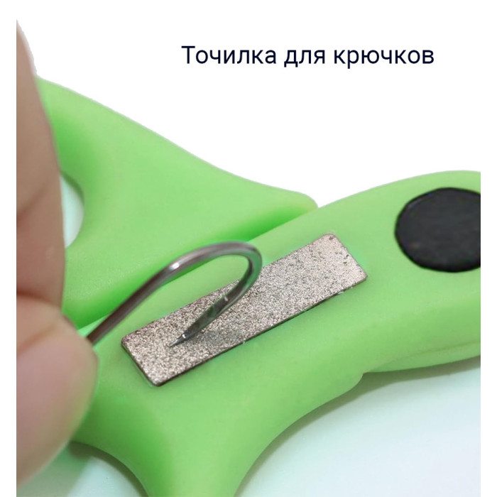 Рибальські ножиці з точилкою для гачків W4C FISHING SCISSORS WITH HOOK SHARPENER