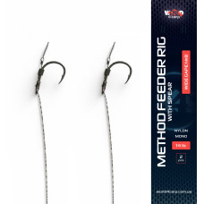 Готовий повідець зі скруткою W4C Method Feeder Rig Spear, гачок Wide Gape № 10