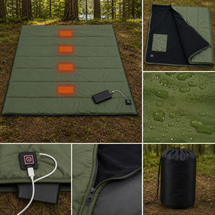 Ковдра з підігрівом Ranger USB 190 (Арт. RA 6664)