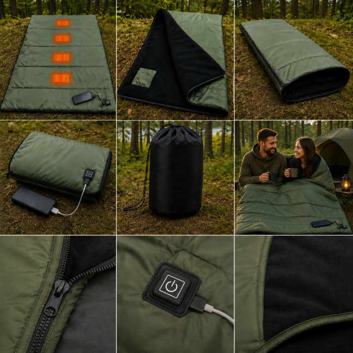 Ковдра з підігрівом Ranger USB 190 (Арт. RA 6664)