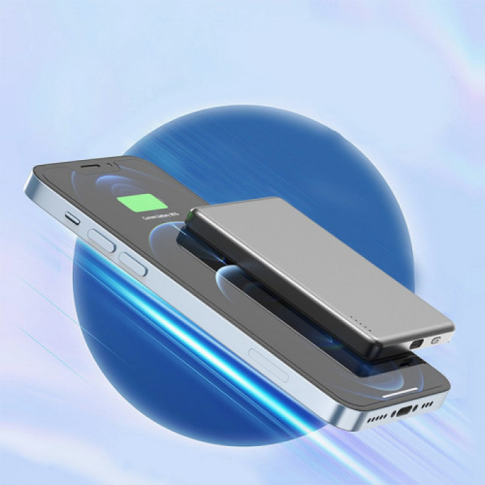 Power Bank Aspor A381 Magnetic Wireless 5000mAh (Type-C/20W)- фіолетовий (900155)