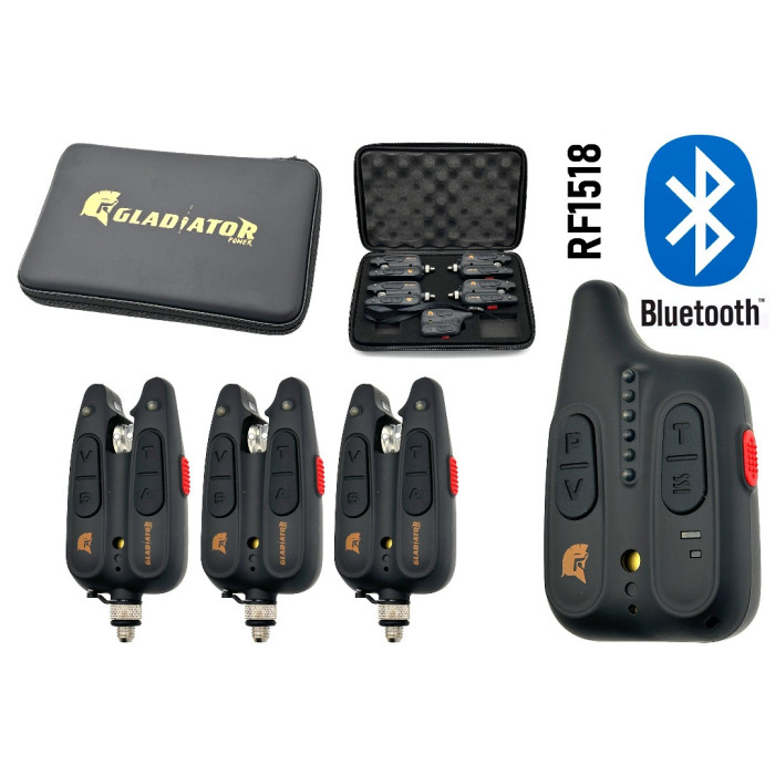 Набір сигналізаторів GLADIATOR BL1518 3+1 Black з пейджером+BLUETOOTH