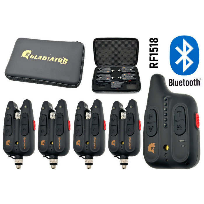 Набір сигналізаторів GLADIATOR BL1518 4+1 Black з пейджером+BLUETOOTH