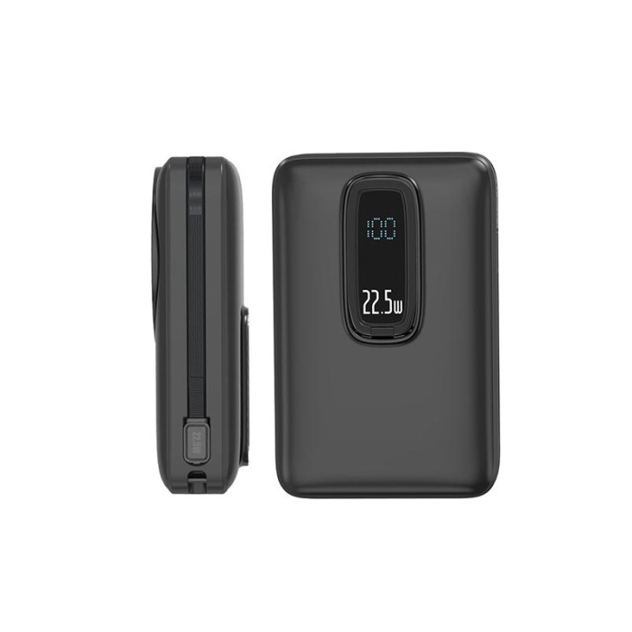 Power Bank Aspor A386 Magnetic Wireless 20000mAh (USB/Type-C/22.5W)- чорний (900182)